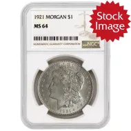 1921 Morgan Dollar - NGC MS64