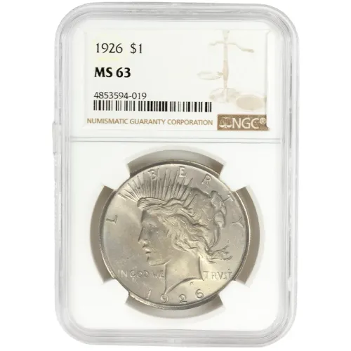 1926 Peace Dollar - NGC MS63