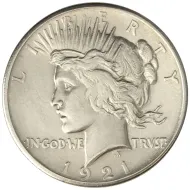 1921 Peace Dollar - Uncirculated Details Cleaned