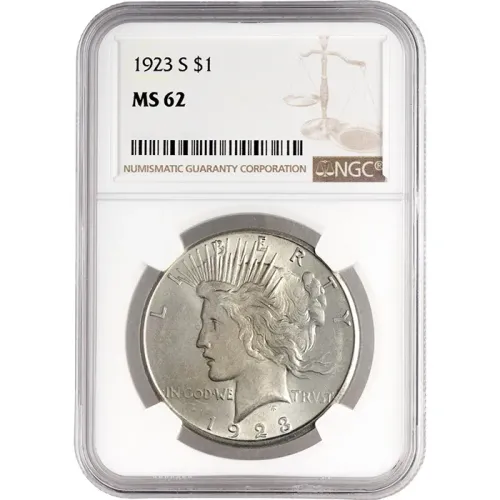 1923 S Peace Dollar - NGC MS62