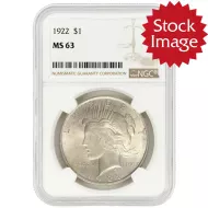 1922 Peace Dollar - NGC MS63