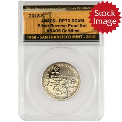 2018 S Sacagawea Dollar - ANACS RP70 DCAM