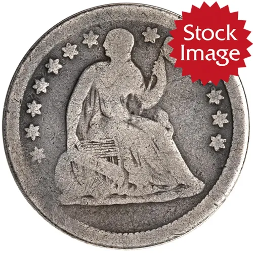 1843 Seated Half Dime - About Good