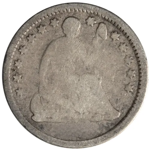 1858 O Seated Half Dime - Good (G)