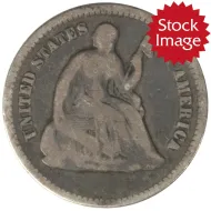 1871 Seated Liberty Half Dime - Very Good
