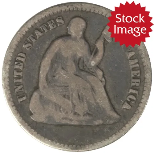1871 Seated Liberty Half Dime - Very Good