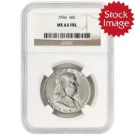 1956 Franklin Half Dollar - NGC MS64 FBL