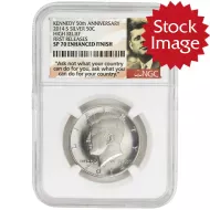 2014 S Kennedy Half Dollar Enhanced Finish NGC SP 70 FR