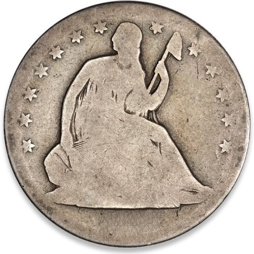 1853 Seated Half Dollar  Arrows & Rays - About Good