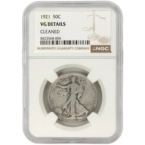 1921 Walking Liberty Half Dollar - VG Details - Improperly Cleaned (004)