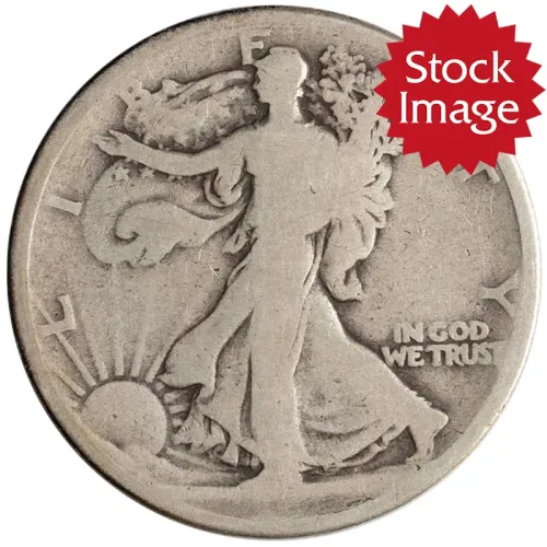 1916 S Walking Liberty Half Dollar - Good