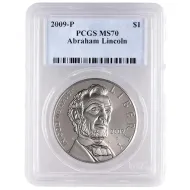2009 Abraham Lincoln Uncirculated Dollar - PCGS MS 70