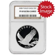 2008 Bald Eagle Proof Silver Dollar - NGC PF69