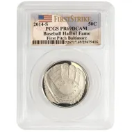 2014 S Baseball Hall of Fame Proof Half Dollar - PCGS PR69 DCAM (First Pitch Baltimore)