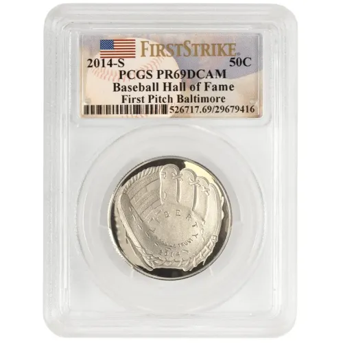 2014 S Baseball Hall of Fame Proof Half Dollar - PCGS PR69 DCAM (First Pitch Baltimore)