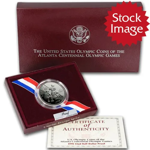1995 Olympic Baseball Proof Clad Half Dollar