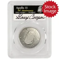 2019 S Apollo 11 50th Anniversary Proof Half Dollar - PCGS PR70 Gary Cooper Signed