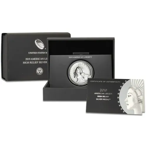 2019 American Liberty High Relief Silver Medal 2.5oz
