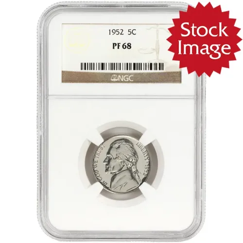 1952 Jefferson Nickel - NGC PF68