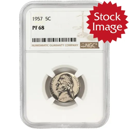 1957 Jefferson Nickel - NGC PF68