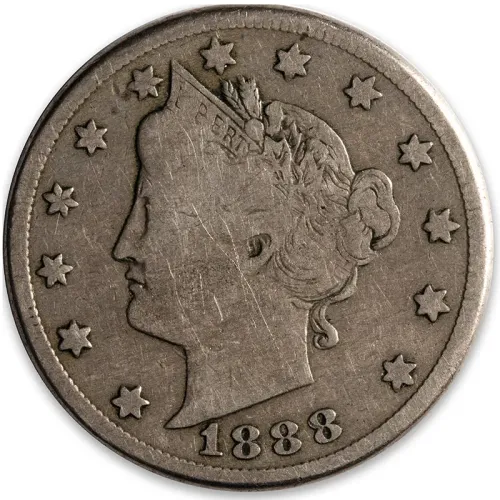 1888 Liberty Nickel - F Details Scratched