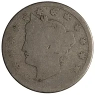 1884 Liberty Nickel - About Good