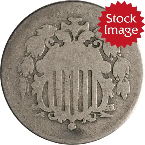 1868 Shield Nickel - About Good (AG)
