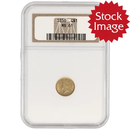 1850 $1 Liberty Gold - NGC MS61