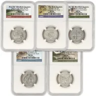 2019 W America the Beautiful Quarter 5pc Set NGC MS66