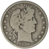 1896 O Barber Half Dollar - Very Good (VG)