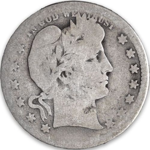 1897 O Barber Quarter - About Good (AG)