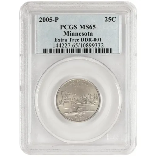 2005 P Minnesota State Quarter Extra Tree DDR-001 PCGS MS 65