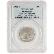 2005 P Minnesota State Quarter Extra Tree DDR-001 PCGS MS 65