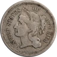 1881 3 Cent Nickel - Fine