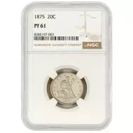 1875 20 Cent Piece - NGC PF 61