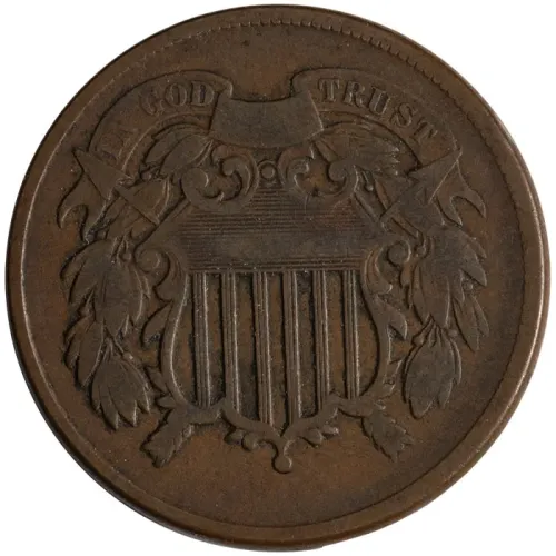 1864 2 Cent Large Motto - Very Fine (VF)