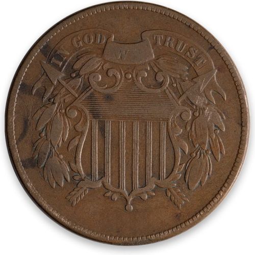 1865 2 Cent Fancy 5 - Very Fine