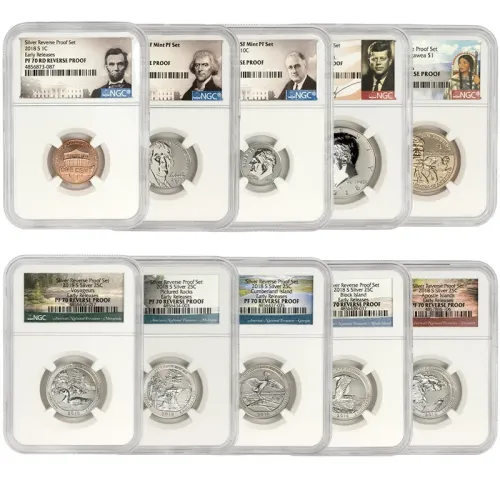 2018 S US Mint Silver Proof Set - NGC PF70 Reverse Proof Early Releases