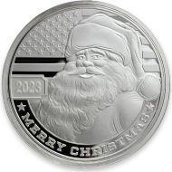 2023 Merry Christmas Patriotic Santa Claus 1oz .999 Silver Round