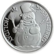 2023 Holiday Greetings Sweet Snowman 1oz .999 Silver Round