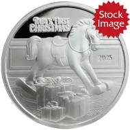 2025 Baby's First Christmas Rocking Horse 1oz .999 Silver Round