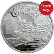 2025 Happy Holidays Moonlit Creek 1oz .999 Silver Round