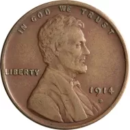 1914 D Lincoln Wheat Penny - XF (Extra Fine) Details - Artificially Colored
