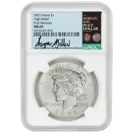 2021 Peace Silver Dollar - NGC MS69 First Releases - Wayne Miller