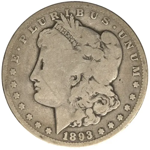 1893 CC Morgan Dollar - Very Good Details - Cleaned & Rim Ding