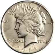 1921 Peace Dollar - Almost Uncirculated #1