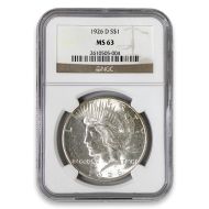 1926 D Peace Dollar - NGC MS63