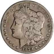 1879 CC Morgan Dollar - Fine Details - Damaged