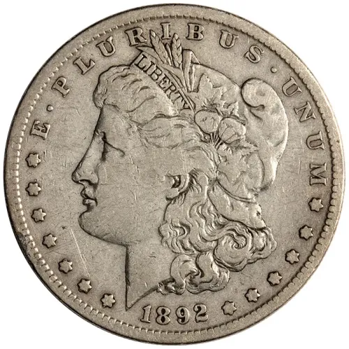1892 S Morgan Dollar - Fine Details Cleaned #1