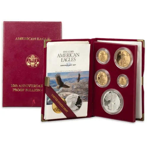 1995 American Gold Eagle Proof 10th Anniversary Set 